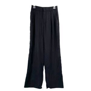 NEW Zara‎ full length relaxed boho pants Sz M black bloggers favorite